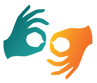 Symbol tłumacza języka migowego — dwie dłonie